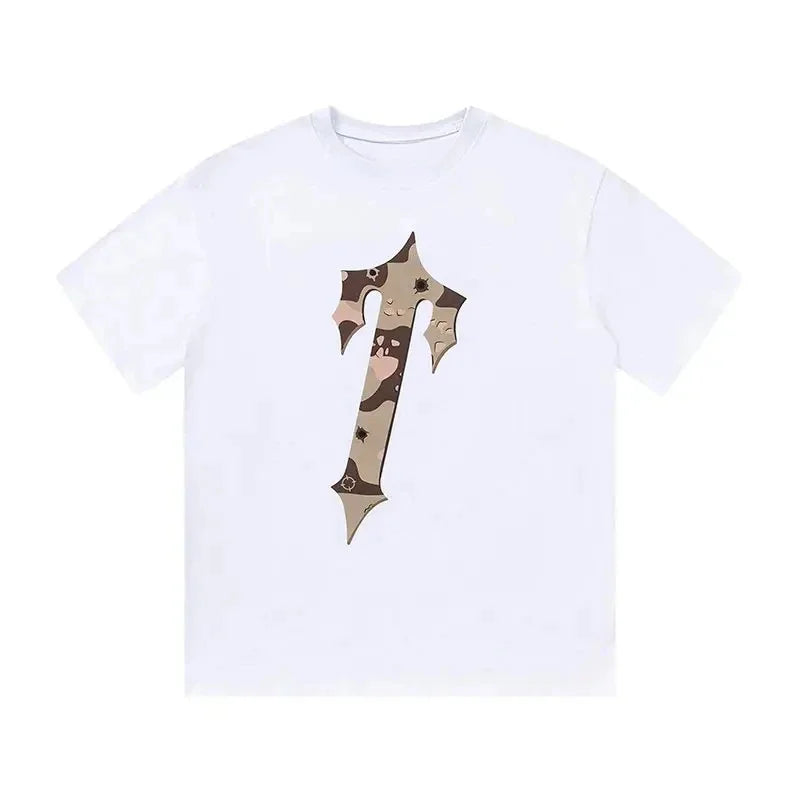 Women's Men's Luxury T-shirt Short-sleeved Outdoor Sports Clothing Printed Street Short Sleeve T-shirt Fashion Loose Casual