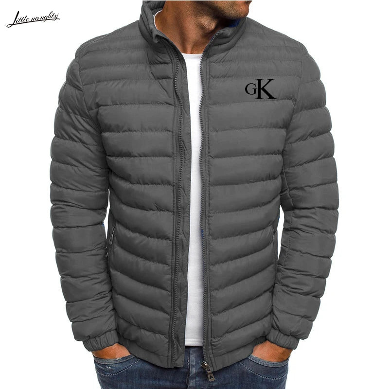 2023 New Autumn/Winter Men's Zipper Cotton Jacket Top Warm and Comfortable Coat