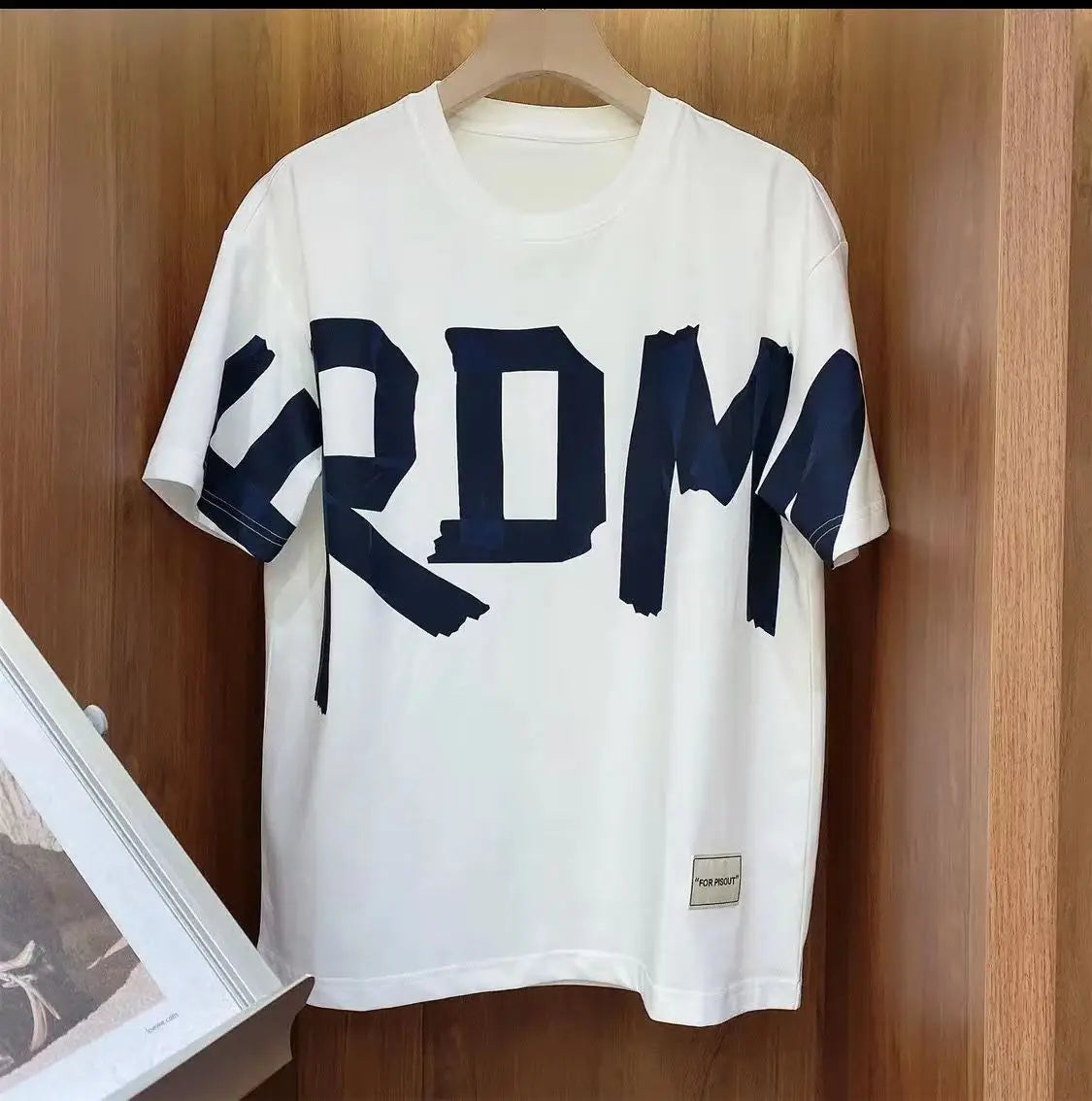 2023 Summer New Round Neck Short Sleeve Letter Printing T-Shirts Man Korean Style Fashion Loose Casual Cotton Pullovers Tops