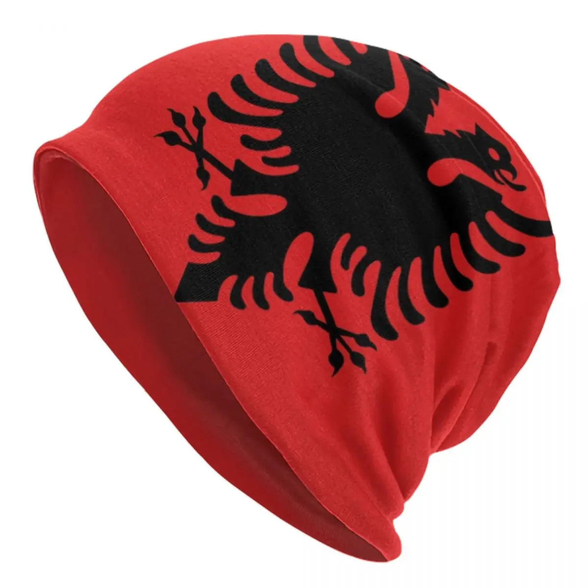 Albanian Flag Pattern Beanie Cap Unisex Winter Warm Bonnet Knitted Hats Fashion Albania Patriotic Skullies Beanies Hats For