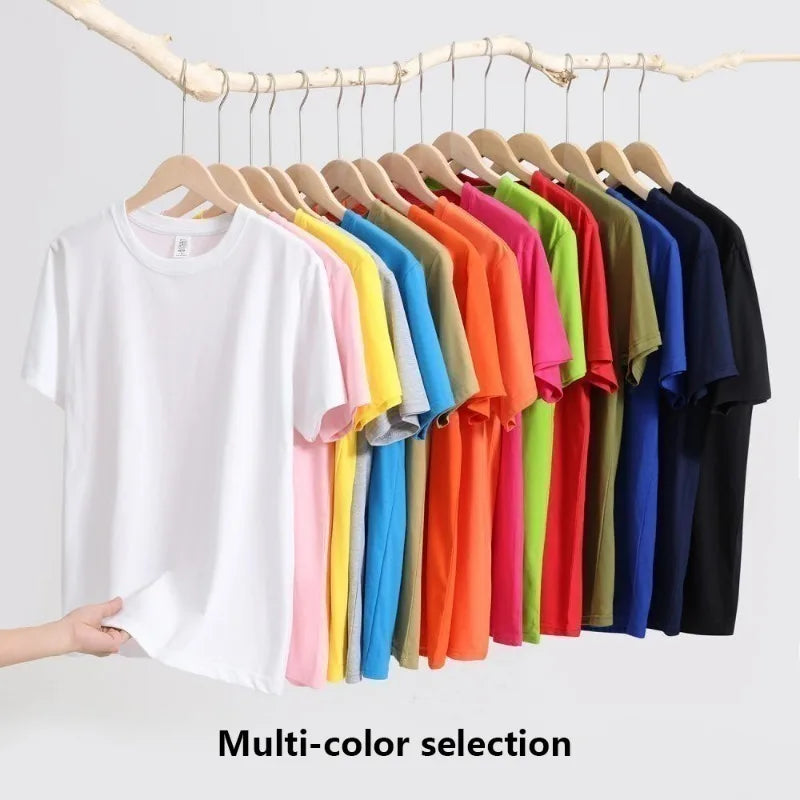 2024 Summer Fashion Trend New Heavy Cotton T-shirt Printed Fashion High-end Fashion Brand Crew-neck Loose Short-sleeved T-shirt