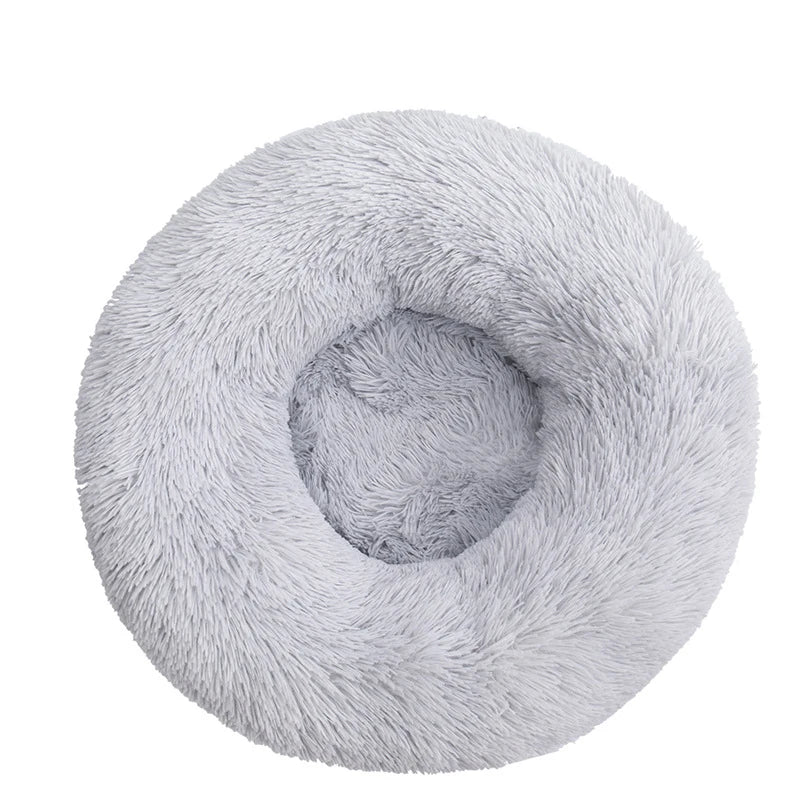 40-110cm Round Pet Bed for Large Dog Bed Super Soft Cat Bed Long Plush Dog House for Medium Dog House Winter Warm Sleeping