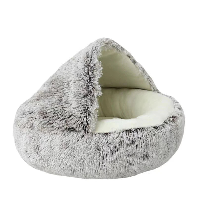 Cat Bed Pet Mattress Warm Soft Plush Pet Bed with Cover Round  Cat Dog  Sleeping Nest Cave for Small Dogs kitten