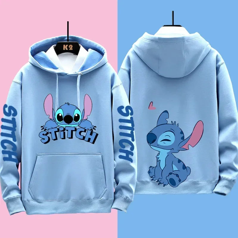 Disney Stitch Different Couple Outfits for Men and Women Casual Sweatshirts Hooded Jackets and Clothes